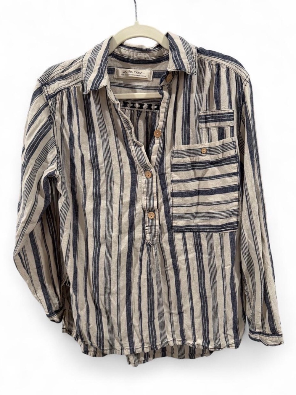 We The Free linen blend top